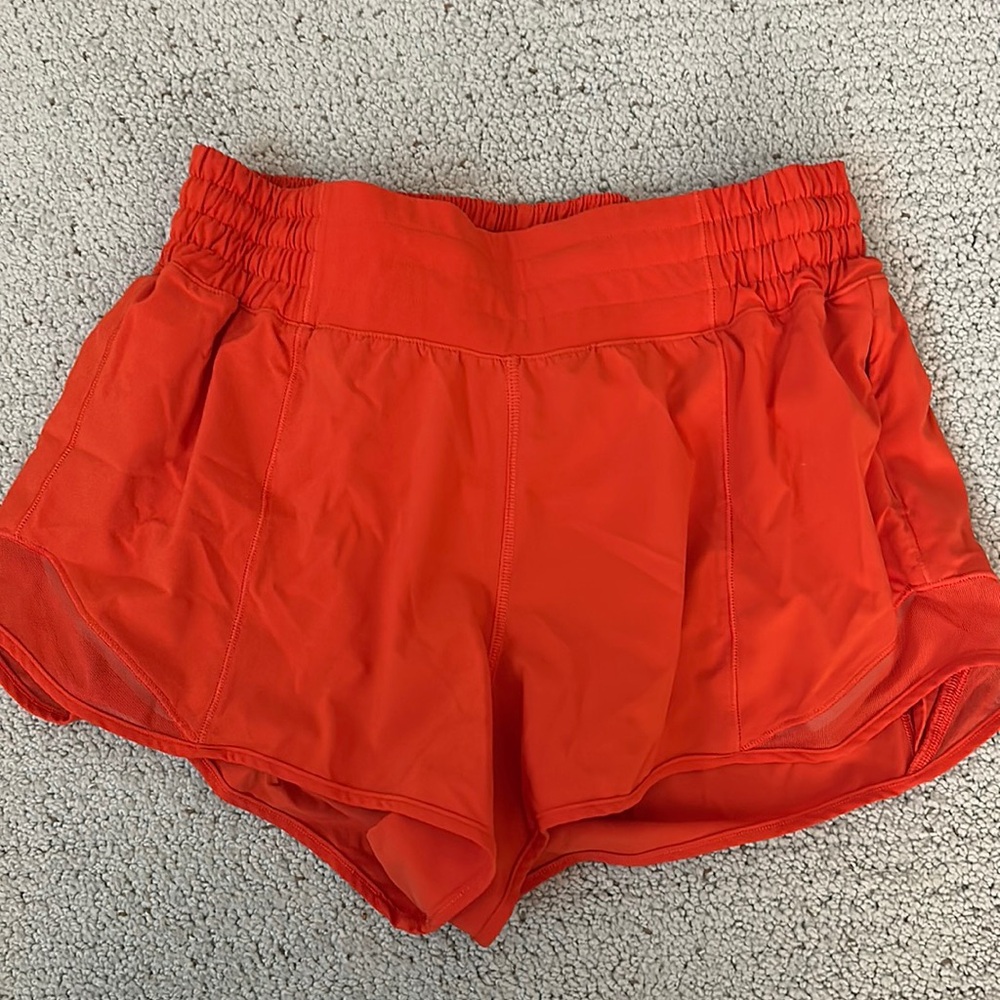 Bright orange lulu shorts